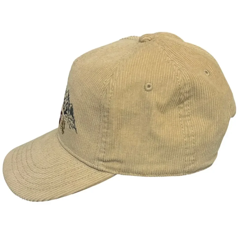 American Eagle Coors Banquet Corduroy snapback hat embroidered mountain